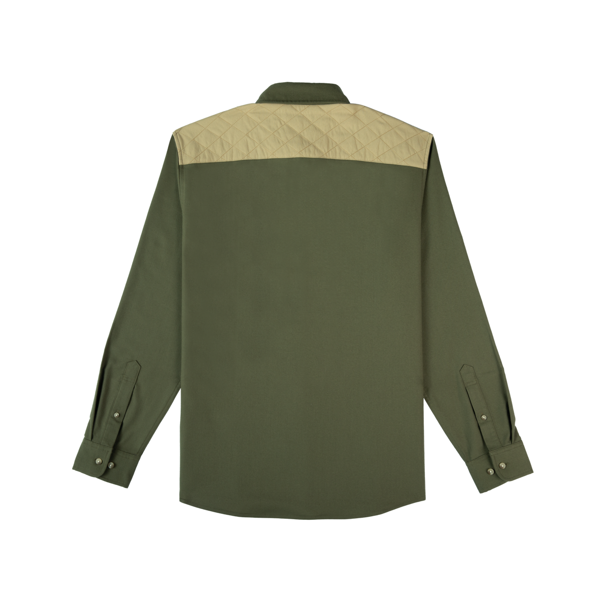 The Roosevelt Flannel LS Shirt Moss Green/Tan
