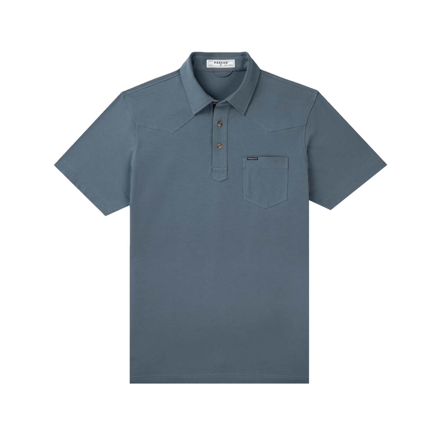 The Dinner Bell Field Polo Slim Fit Slate Blue
