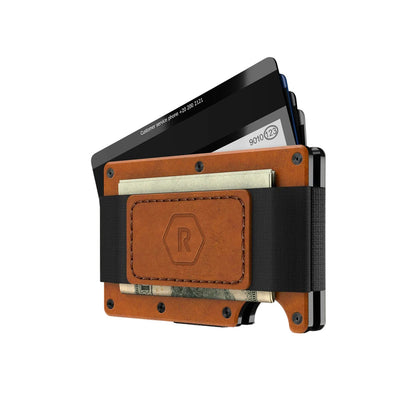 The Ridge Wallet (Leather) Cash Strap Tobacco