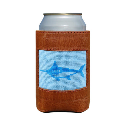 Trophy Marlin (Sky Blue) Needlepoint Koozie