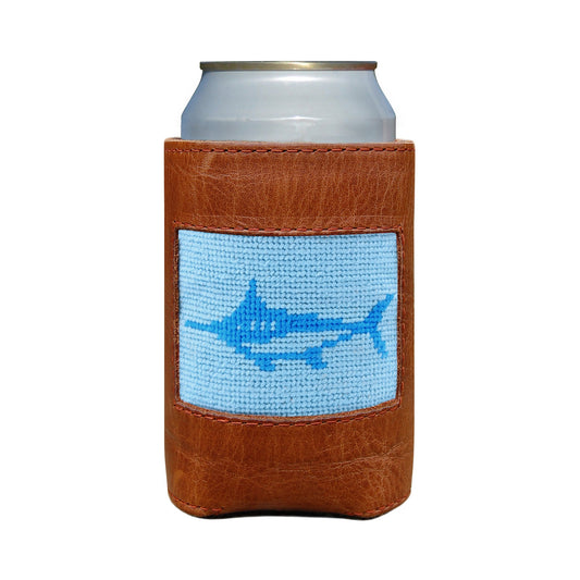 Trophy Marlin (Sky Blue) Needlepoint Koozie