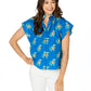 Ws UF Poplin Blouse Blue - Beau Outfitters