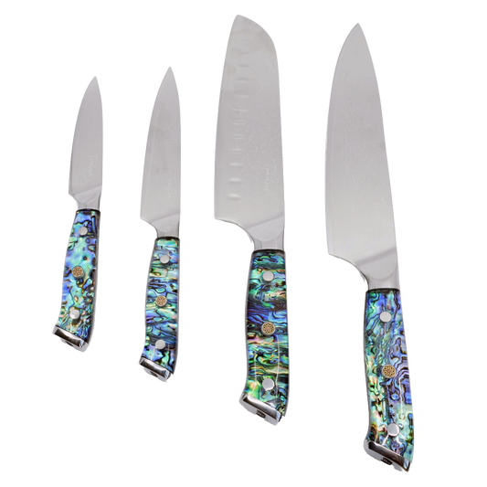 Chef Knife Set - Abalone Handle 4PC