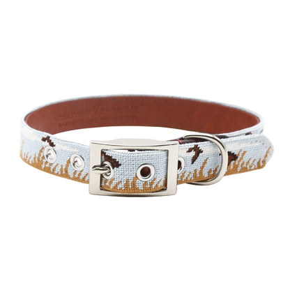 Upland Shoot Needlepoint Dog Collar