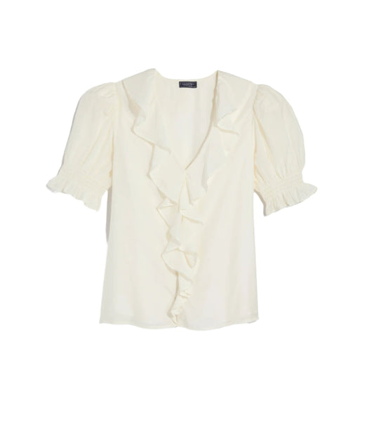 Ruffle Neck Blouse Marshmallow