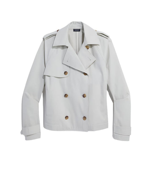 Ws Cropped Trench Coat Stone