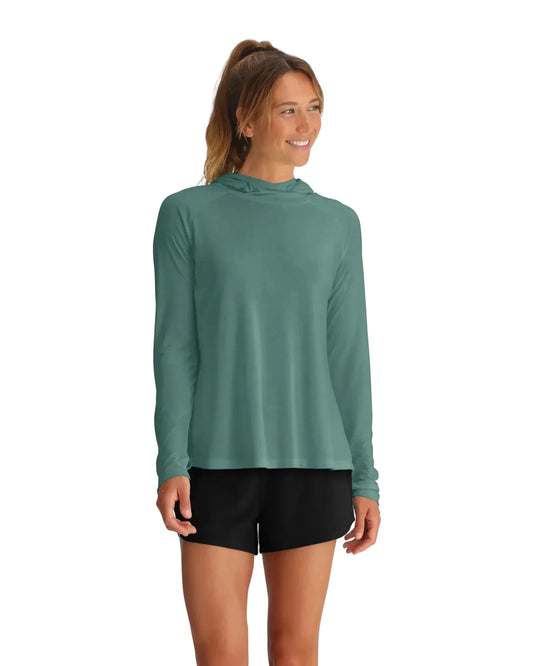 Ws Bamboo Lightweight Hoodie II Sea Pine