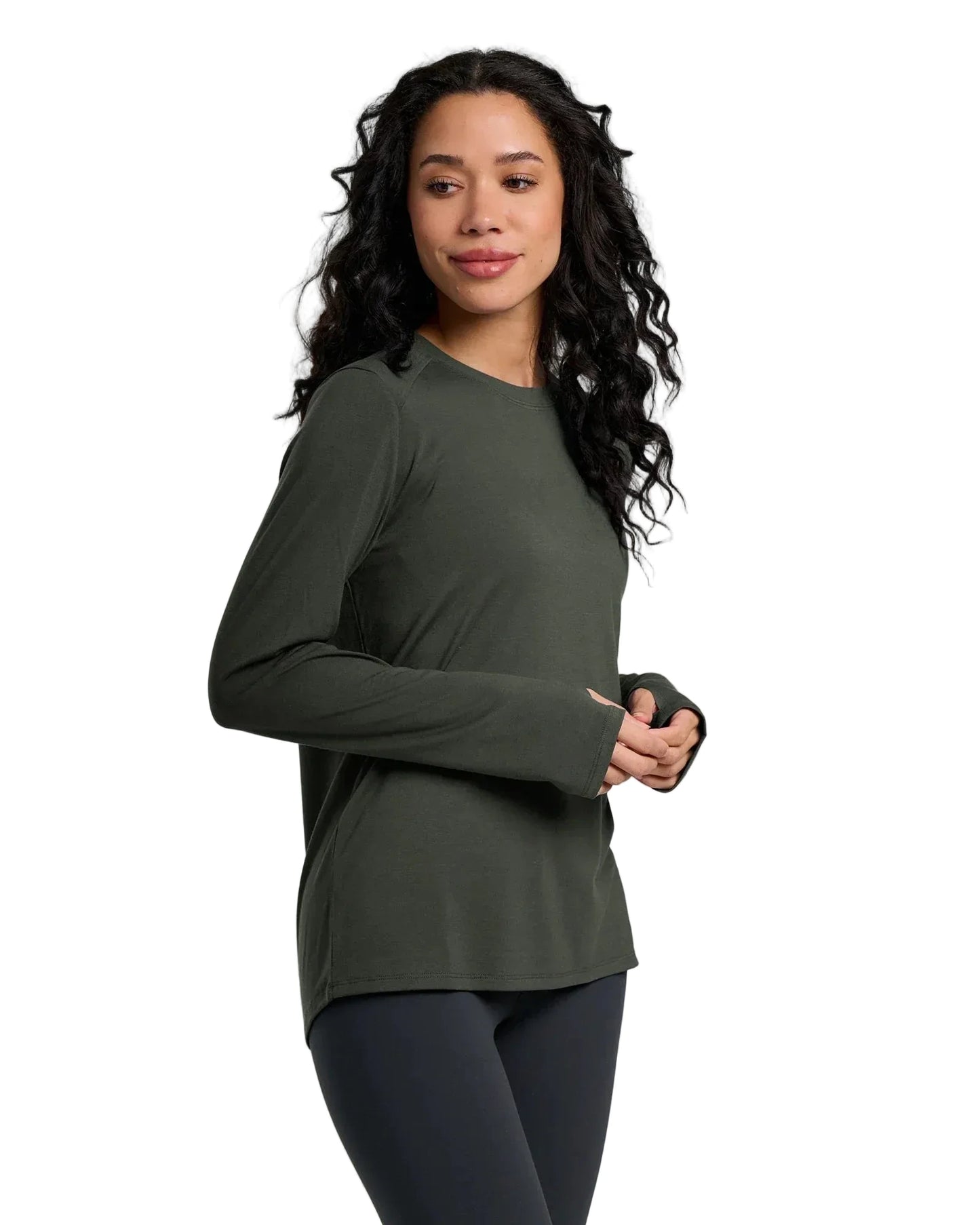Womens Bamboo Shade Long Sleeve Shirt II Dark Forest