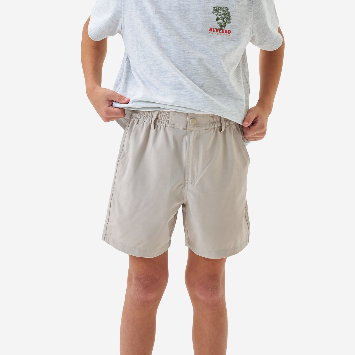 Youth Everyday Perf Short Light Khaki/Old Glory