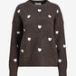 Ws Myles Sweater Brown/Hearts