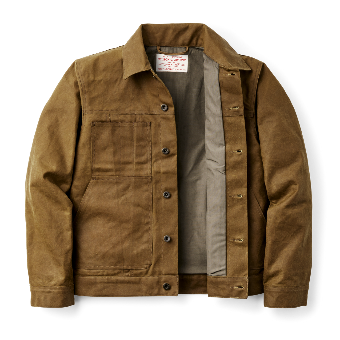 Tin Cloth Short Lined Cruiser Jacket Dk Tan