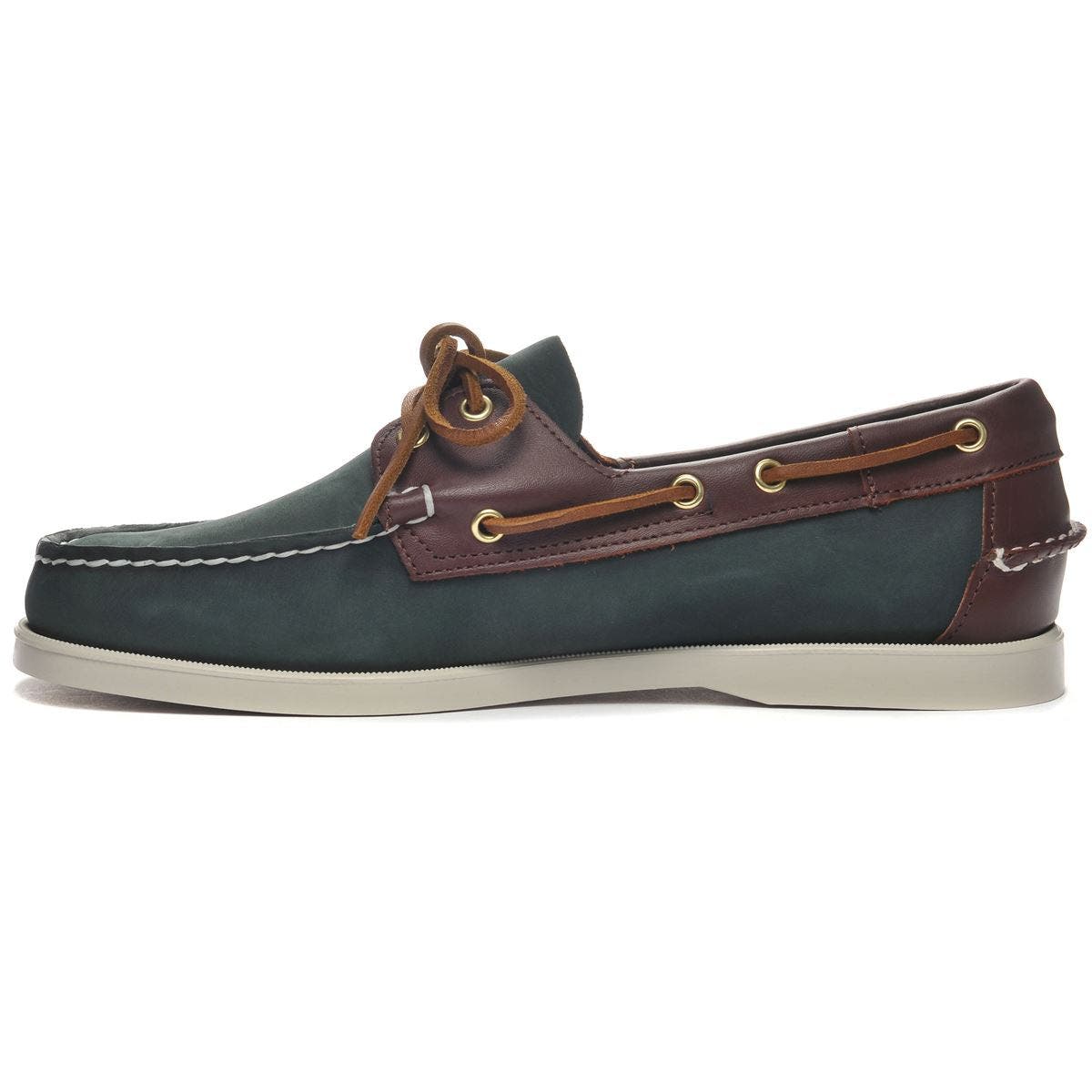 Portland Spinnaker Nubuck Boat Shoe Green/Dk Brown