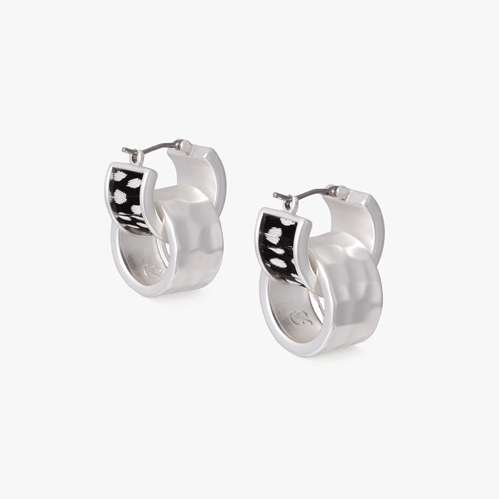 Abigail Two Piece Hoop Earring Silver