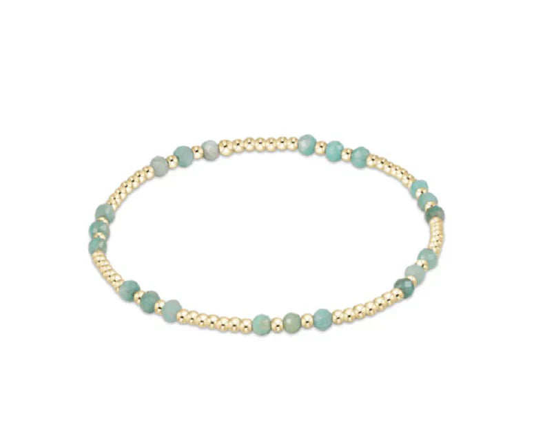 SS25 Gemstone Gold Joy Pattern 3mm Bead Bracelet