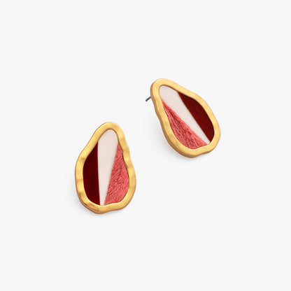 Ashley Large Organic Stud Earring