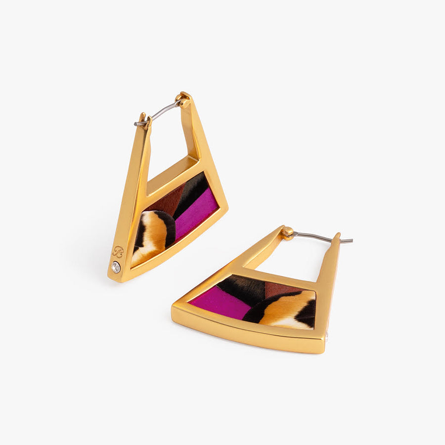 Ava Double Sided Triangle Hoop Earring
