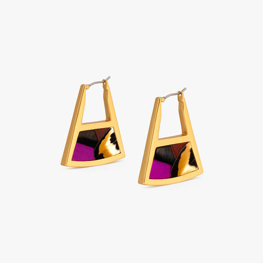 Ava Double Sided Triangle Hoop Earring