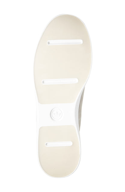 White rubber outsole of Peter Millar Drift Classic Nubuck Sneaker bottom view