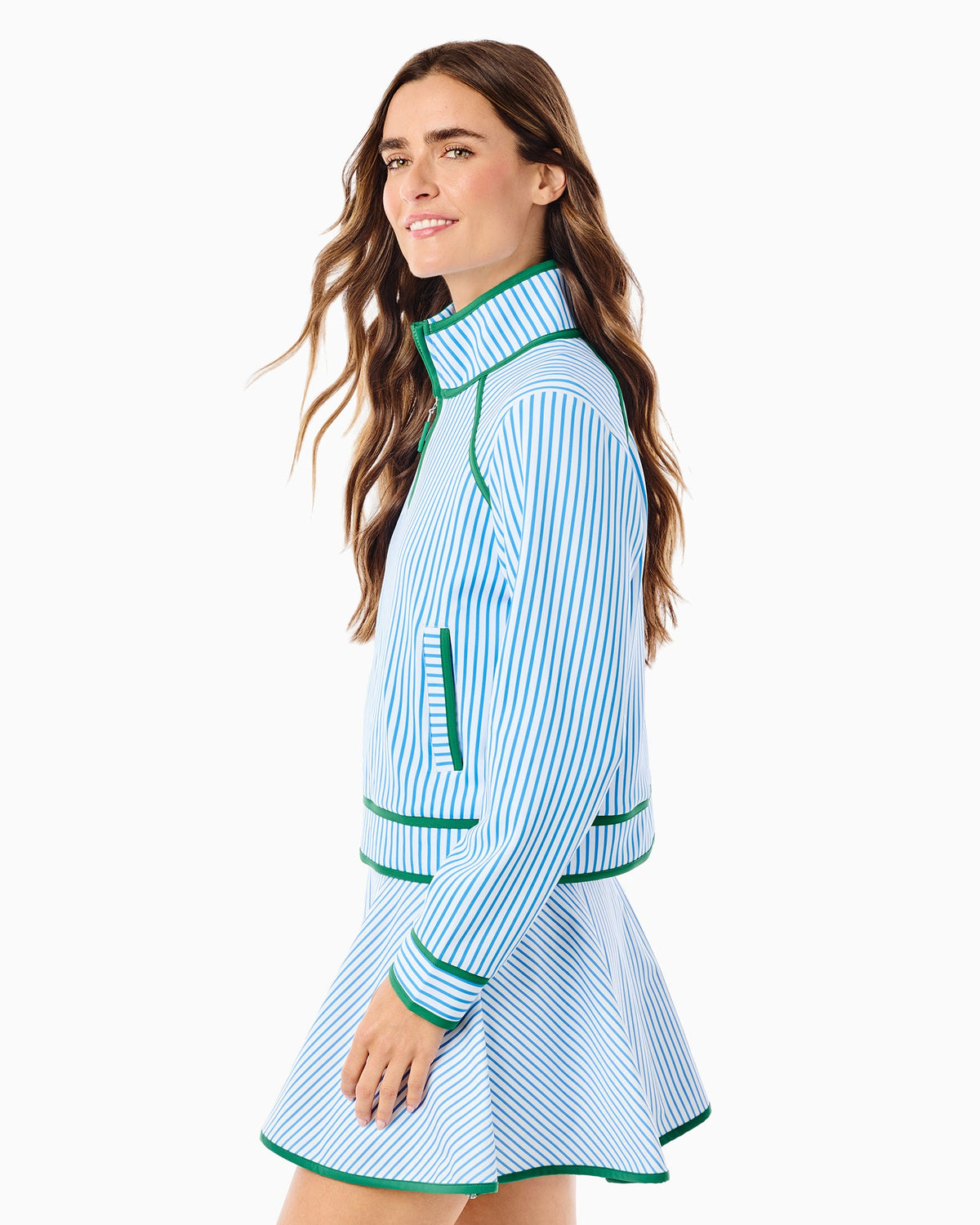 Ws Bainbridge 1/4 Zip Bluejay/Evergreen
