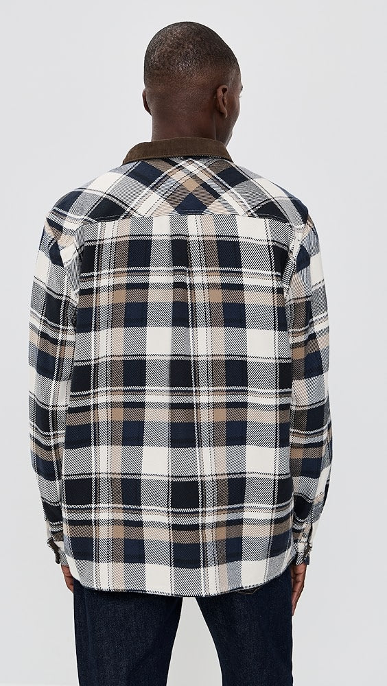 Grasmoor Checked Relaxed Fit Shirt Navy