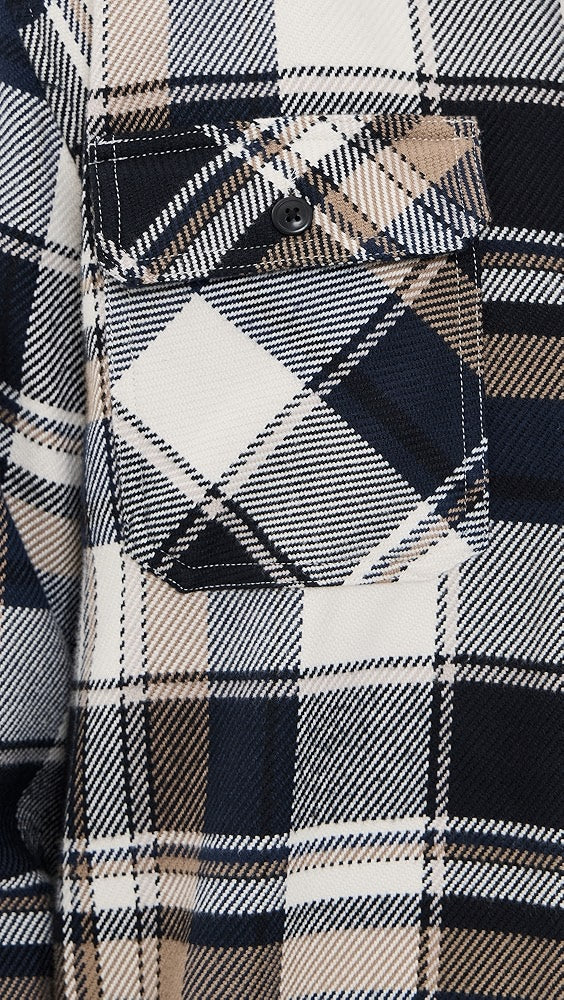 Grasmoor Checked Relaxed Fit Shirt Navy
