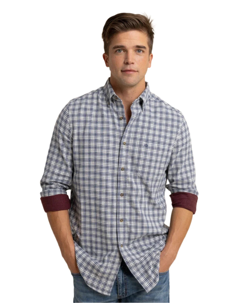 Barnwell Plaid Shirt Oatmeal