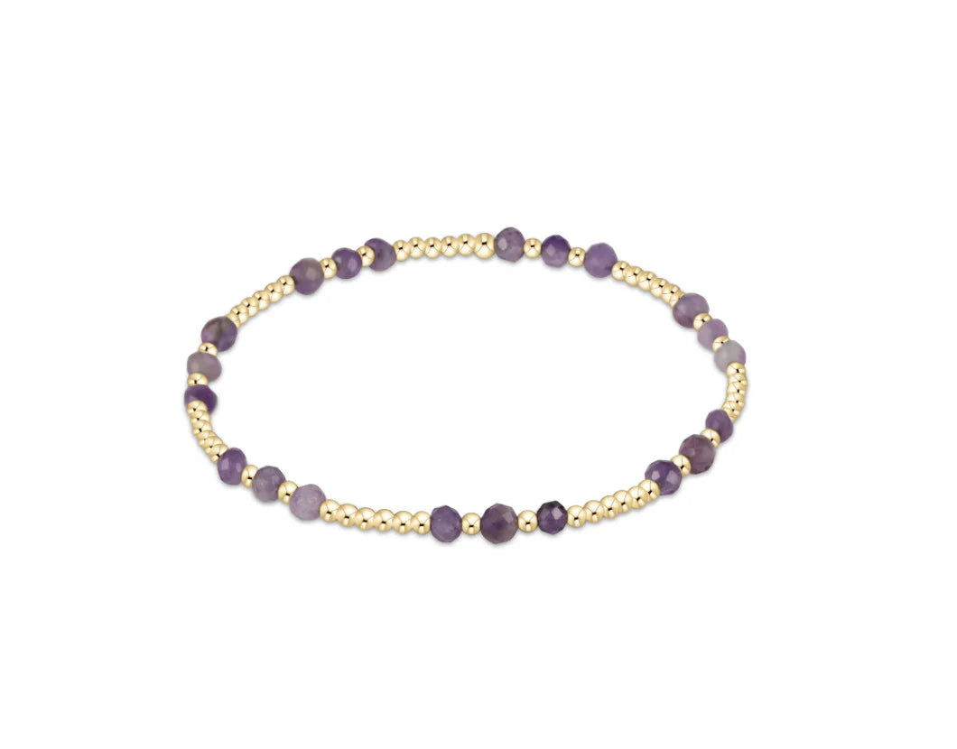 FW25 Gemstone Gold Joy Pattern 3mm Bead Bracelet