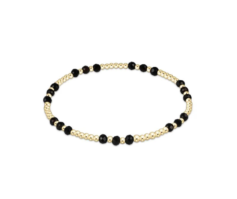 FW25 Gemstone Gold Joy Pattern 3mm Bead Bracelet