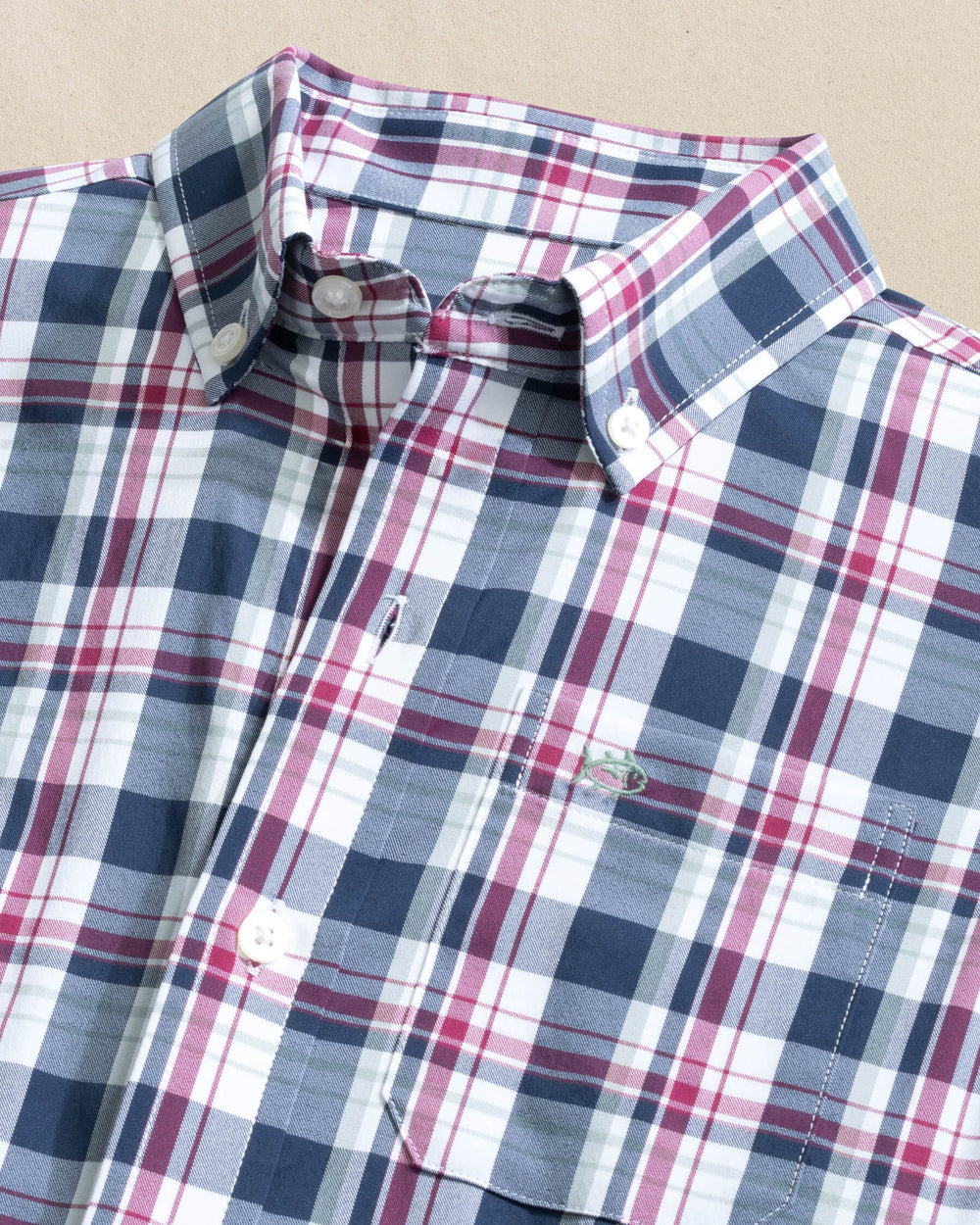 Youth Breakwater Plaid Sport Shirt Dress Blue