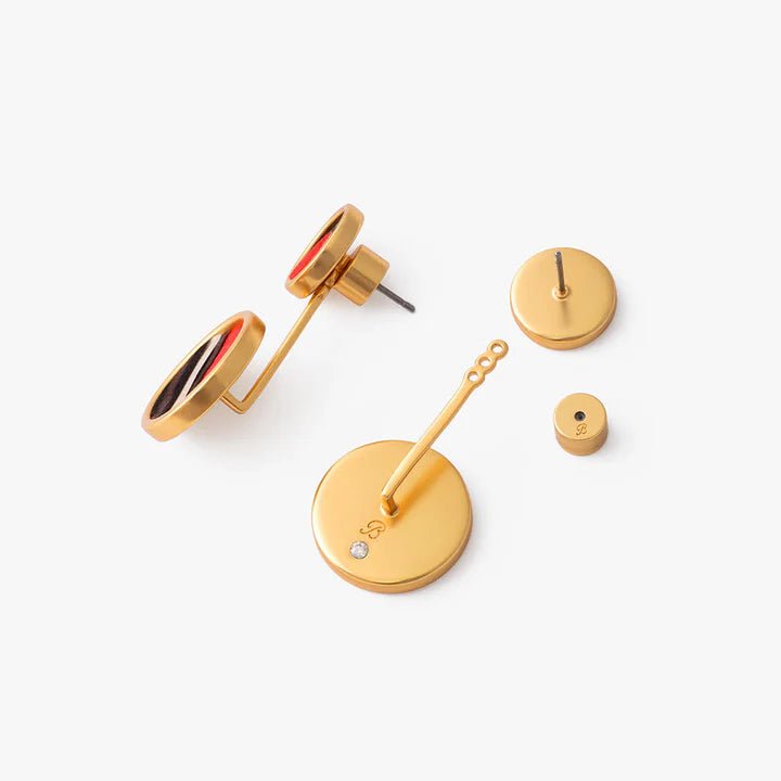 Hazel Bezel Jacket Earring