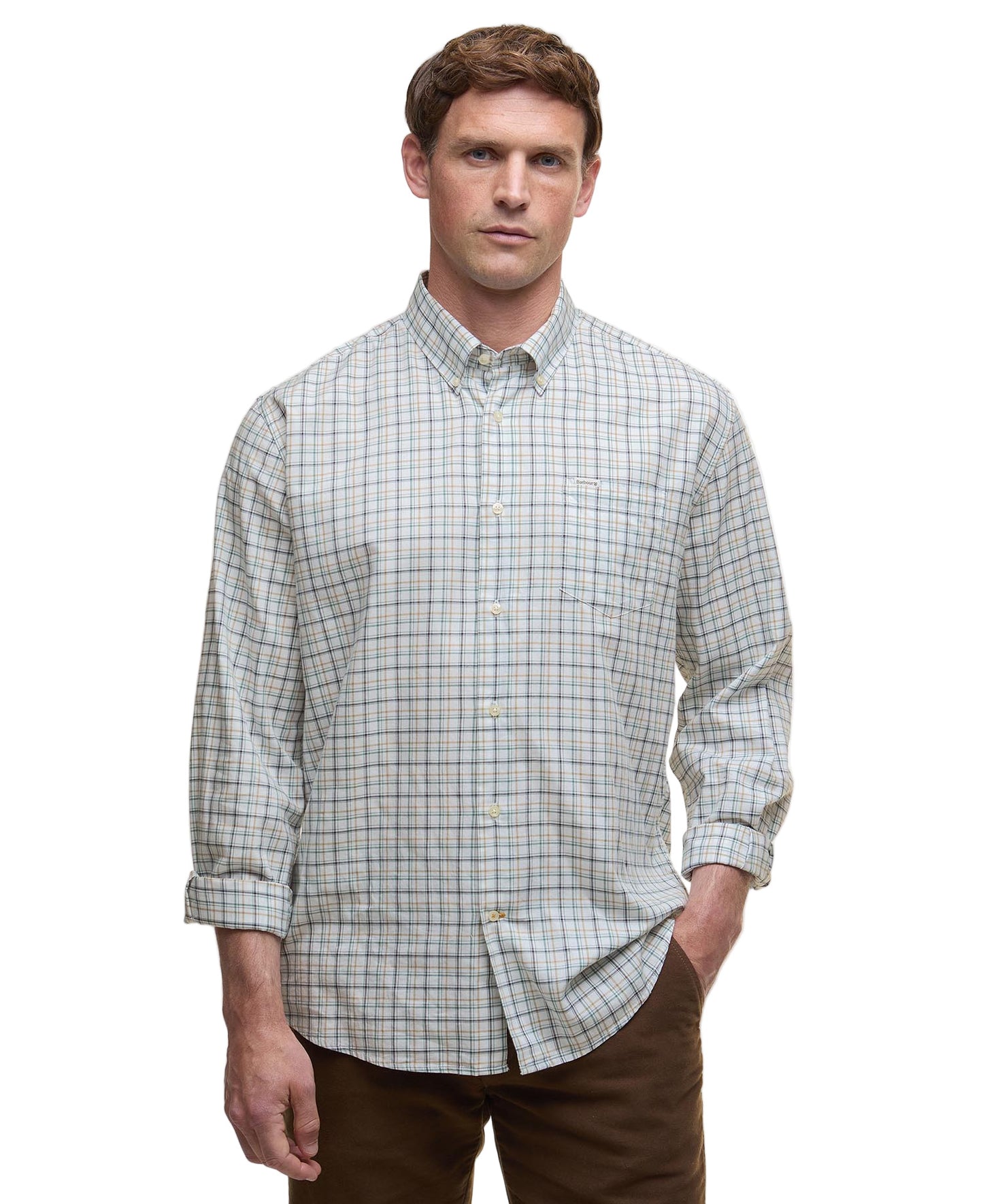 Ashton Tattersall Reg Fit Shirt Mallard Green