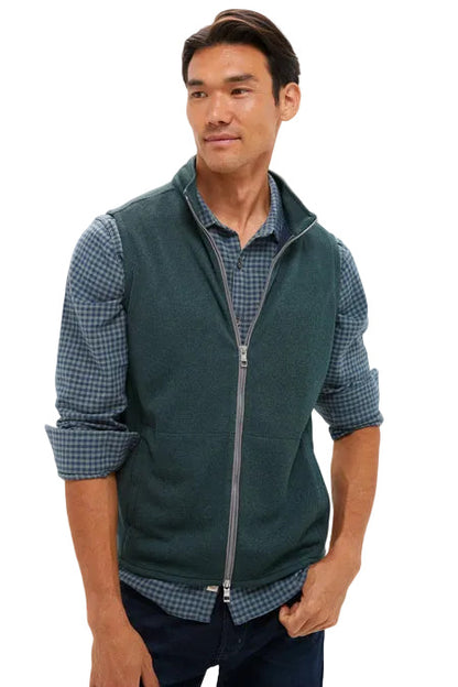 Crown Sweater Fleece Vest Deep Verdant