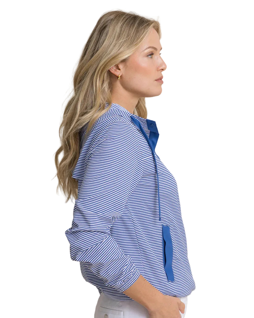 Ws Calie Skip Stripe Pullover Nautical Blue