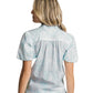 Cassia Bubble Sleeve Top Dewdrop Blue