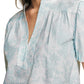 Cassia Bubble Sleeve Top Dewdrop Blue