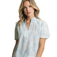 Cassia Bubble Sleeve Top Dewdrop Blue