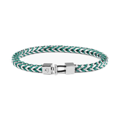 Catena Foxtail Bracelet Patina Green/Silver