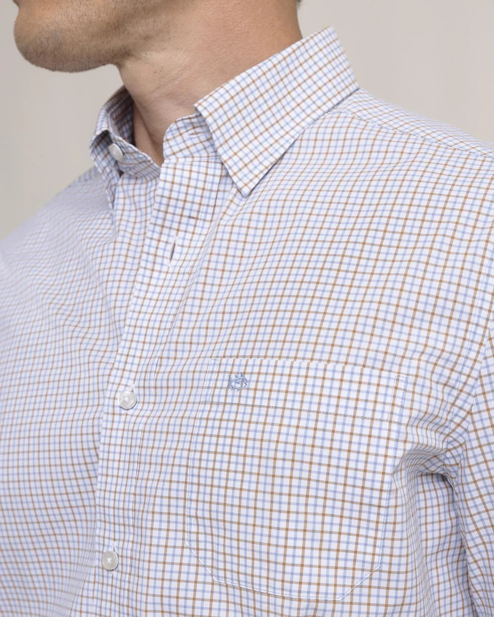 Summerton Plaid Shirt Ash Blue