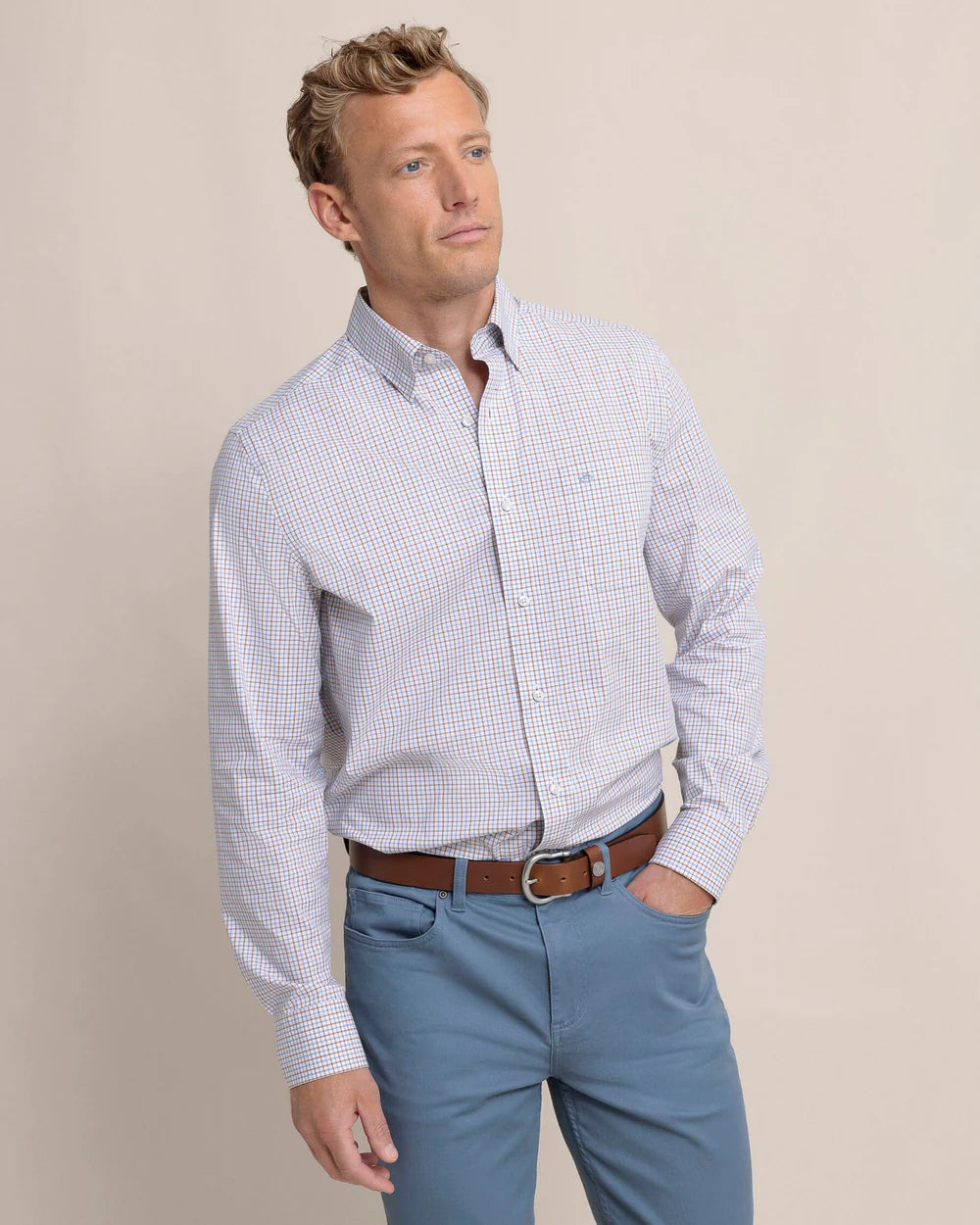 Summerton Plaid Shirt Ash Blue