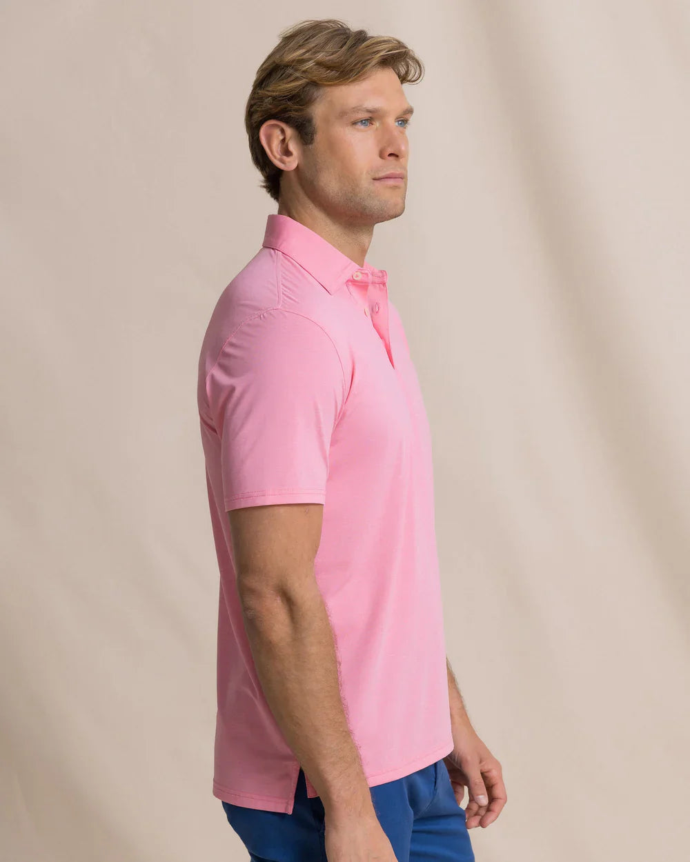 Coastal Breeze Perf Polo Heather Sea Pink