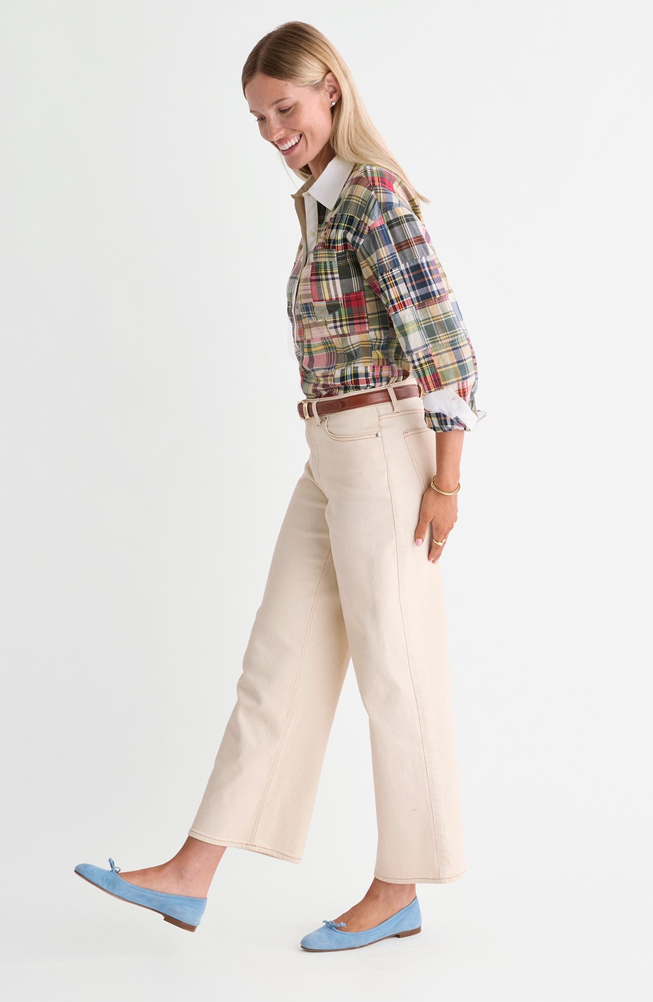 Ws Birdie Button-Down Shirt Multi Patchwork