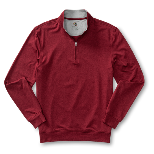 Long Drive Performance 1/4 Zip Deep Red