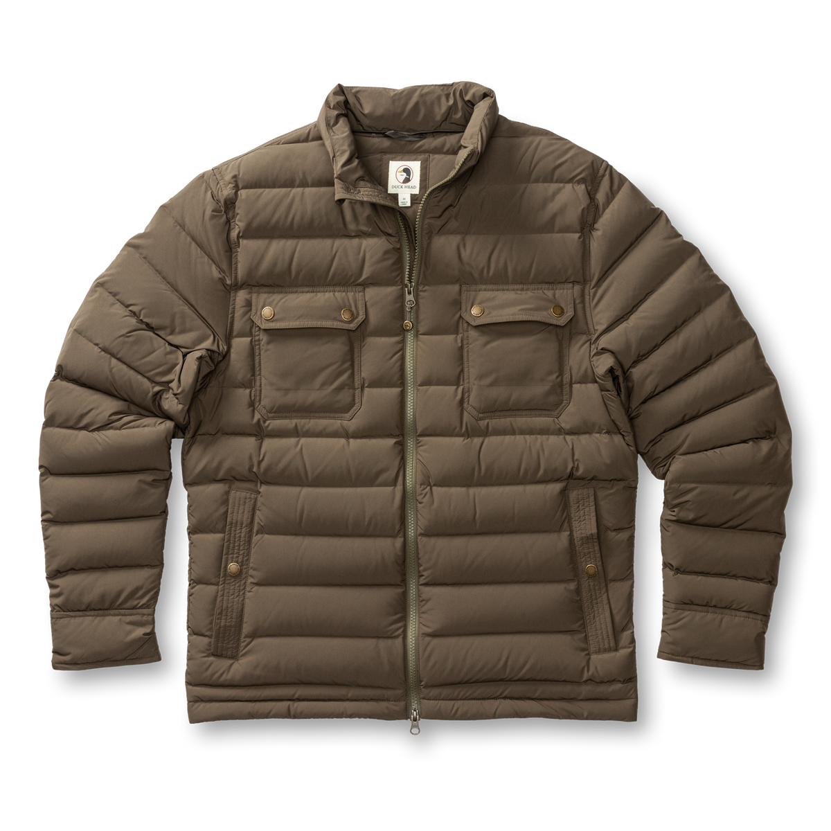 Atherton Down Quilted Jacket Crocodile Brown