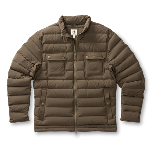 Atherton Down Quilted Jacket Crocodile Brown