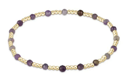 FW25 egirl Gemstone Gold Sincerity Pattern 3mm Bead Bracelet