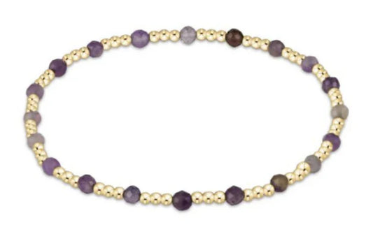 FW25 egirl Gemstone Gold Sincerity Pattern 3mm Bead Bracelet
