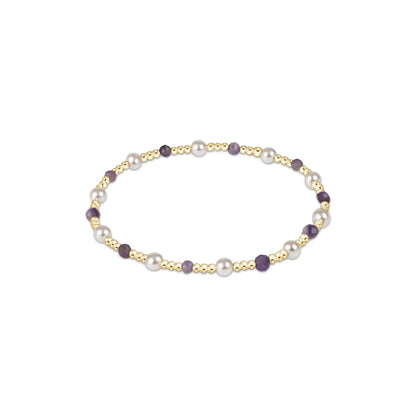 FW25 Gemstone Pearl Sincerity Pattern 4mm Bead Bracelet