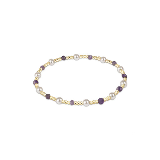 FW25 Gemstone Pearl Sincerity Pattern 4mm Bead Bracelet