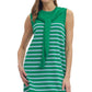 Striped Sleeveless Knit Dress Green
