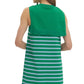 Striped Sleeveless Knit Dress Green